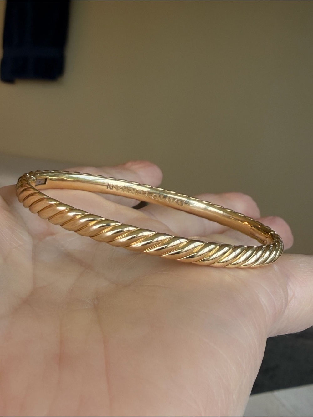 David Yurman 18 karat gold bangle bracelet
